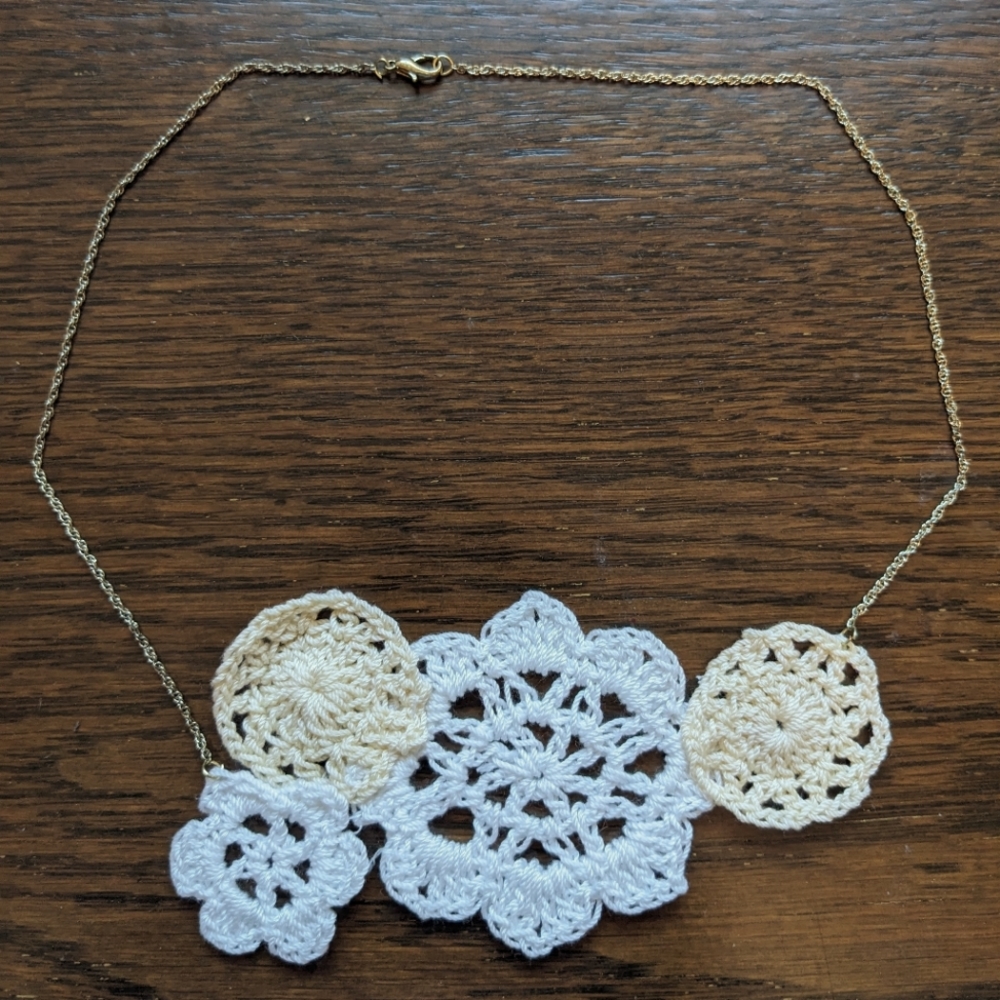 Vintage doily necklace
